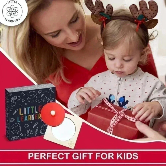 Baby Montessori Toy Puzzle, Tummy Time Mirror for Newborn Brain Development - Picture 6 of 8